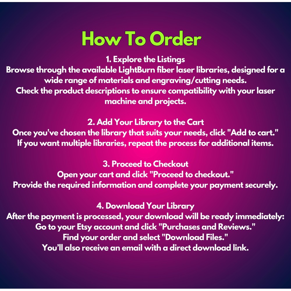 MONPORT 30W fiber laser LightBurn library preview