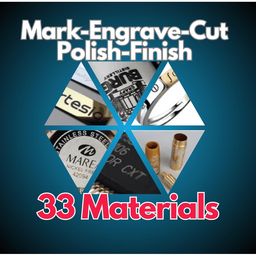 OMTech MOPA 60W fiber laser LightBurn library preview