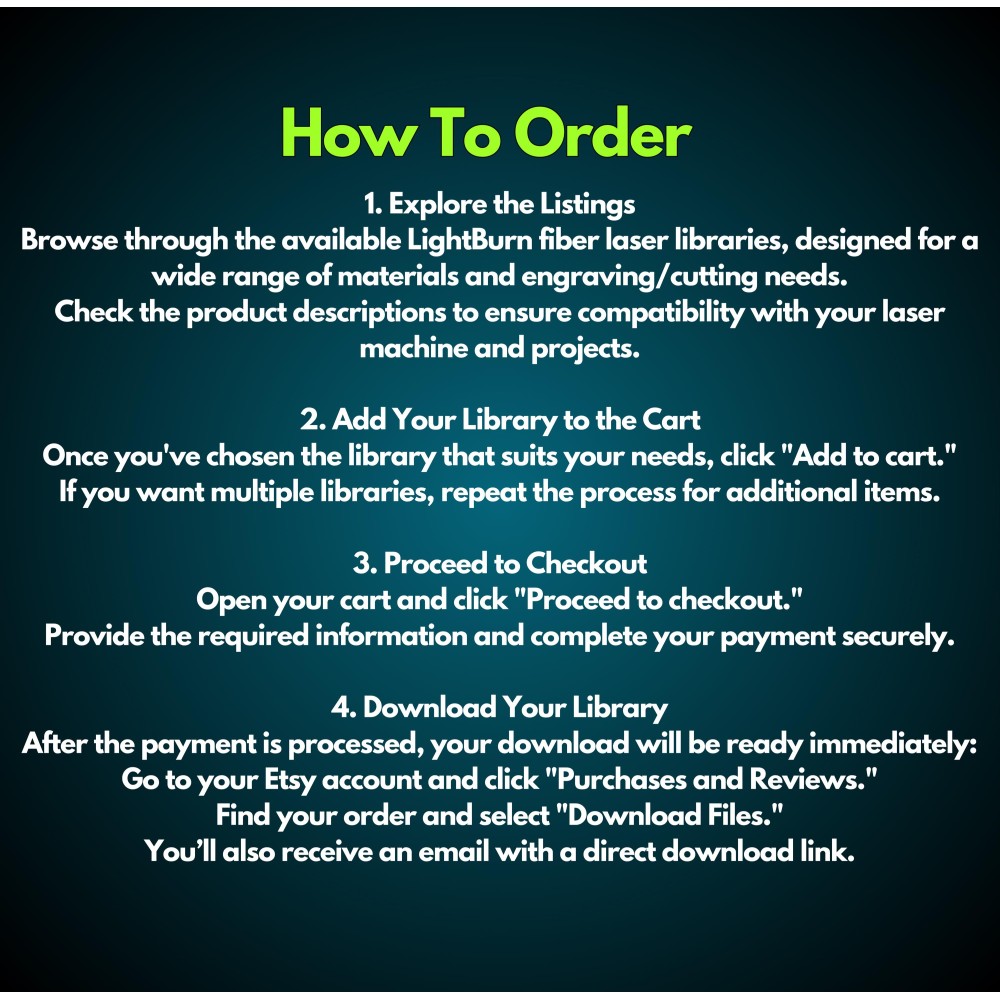 OMTech 30W fiber laser LightBurn library preview