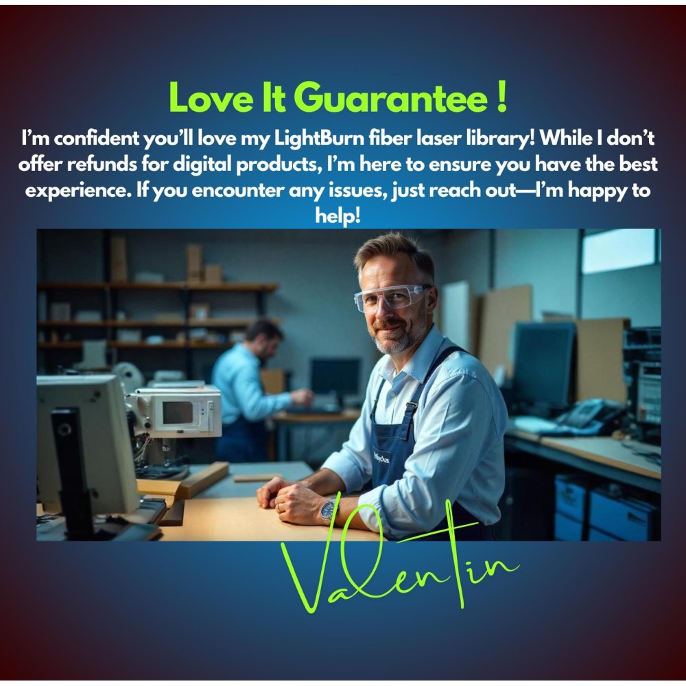 ComMarker B4 MOPA 100W fiber laser with LightBurn library preview