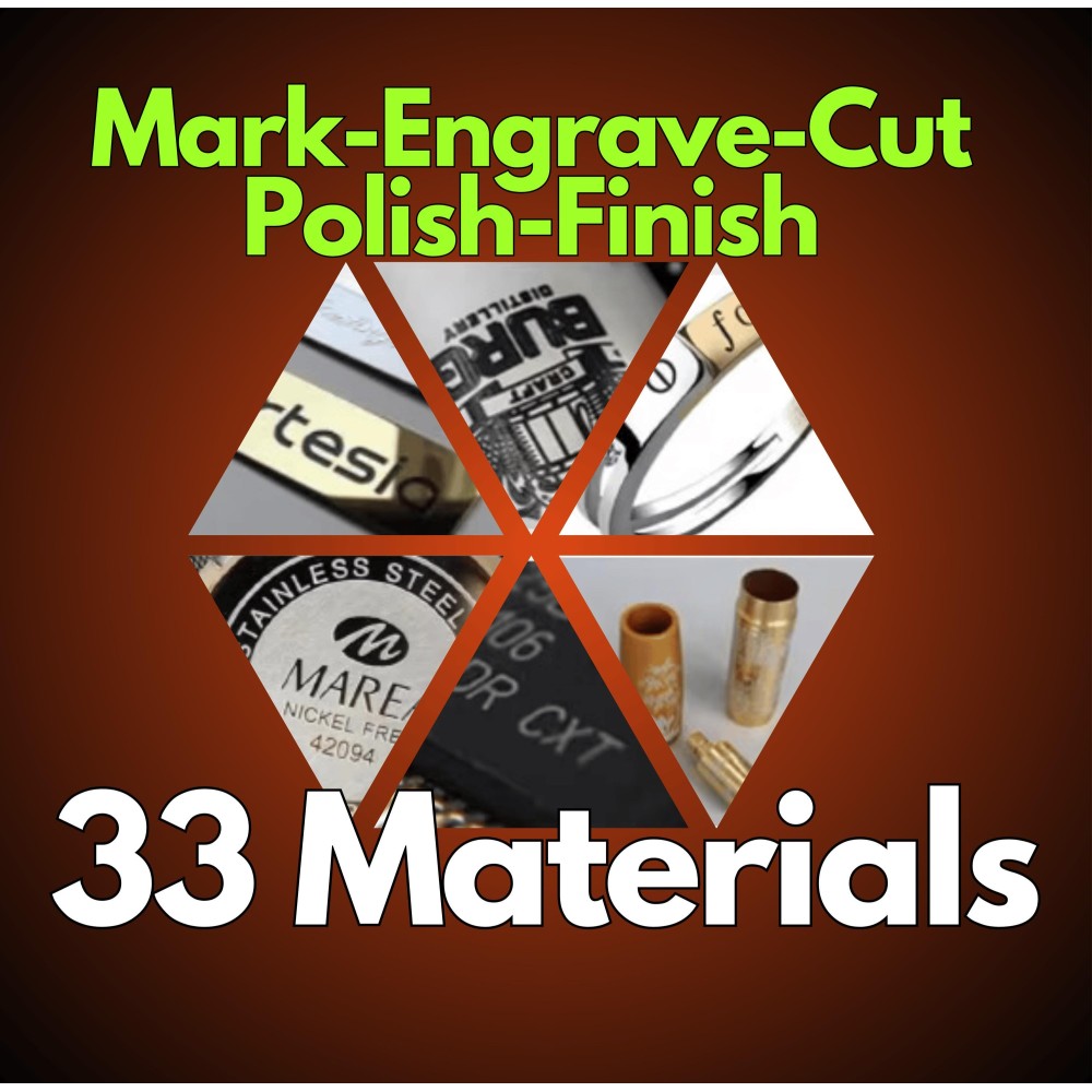 MOPA 20W fiber laser LightBurn library preview