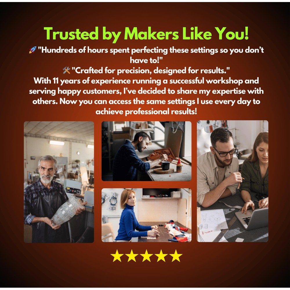 MOPA 20W fiber laser LightBurn library preview