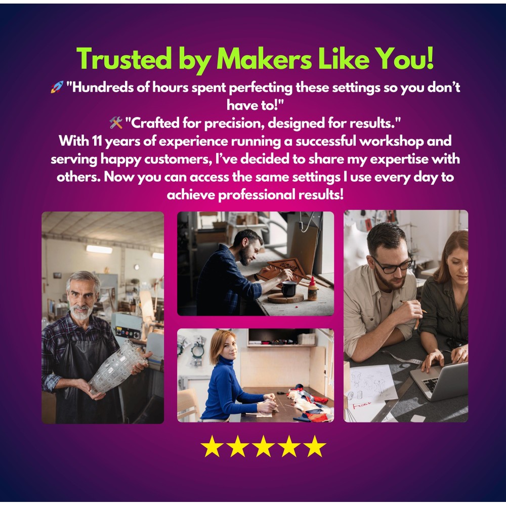 MONPORT 30W fiber laser LightBurn library preview