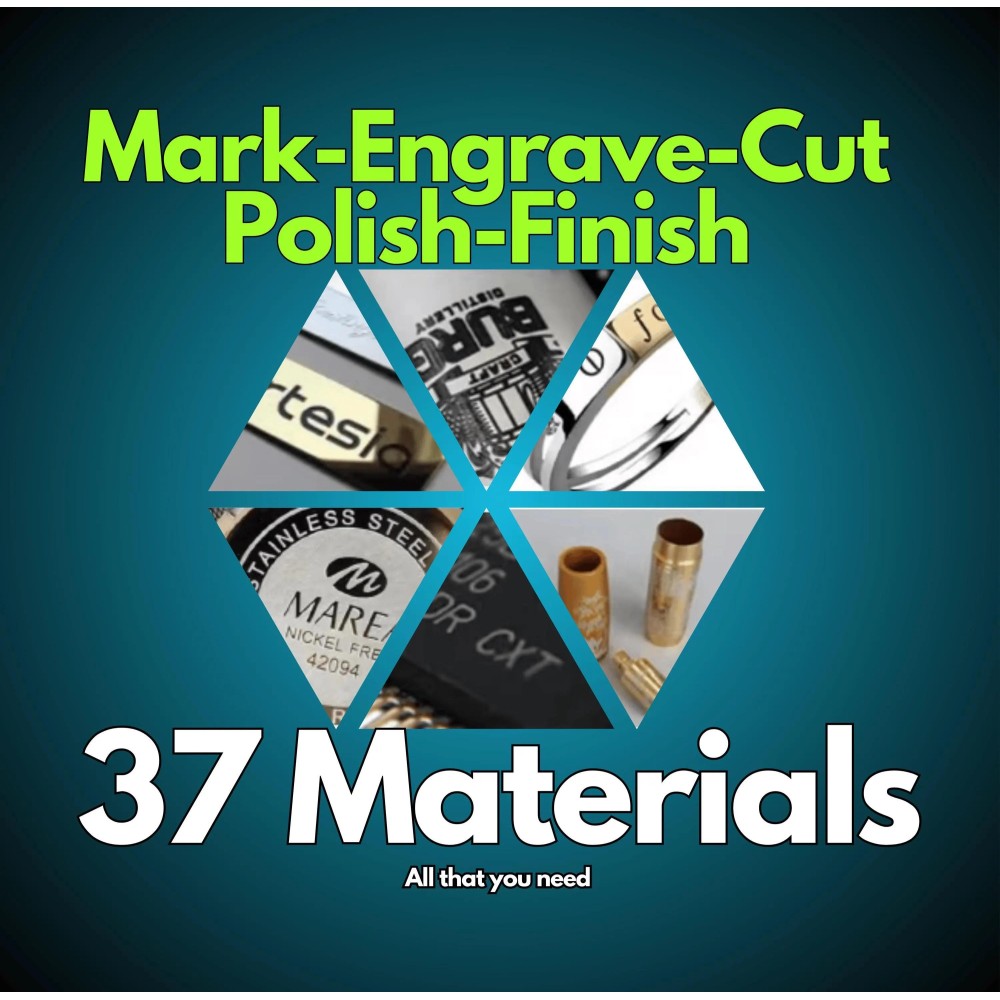 OMTech 20W fiber laser LightBurn library preview