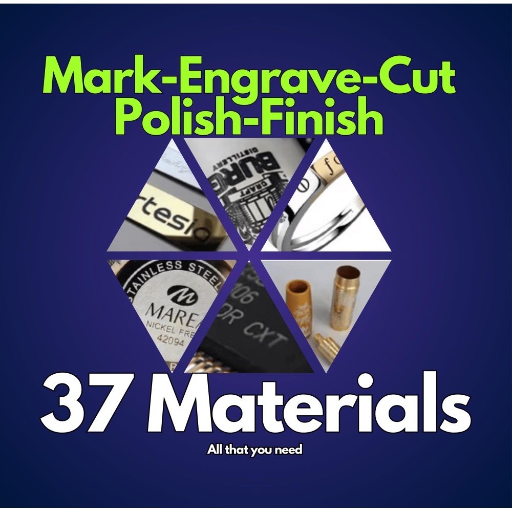 MrCarve 30W fiber laser LightBurn library preview