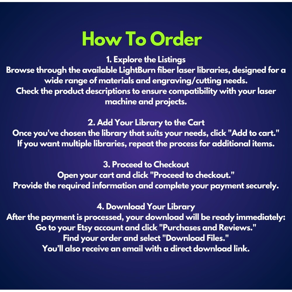 MrCarve 30W fiber laser LightBurn library preview