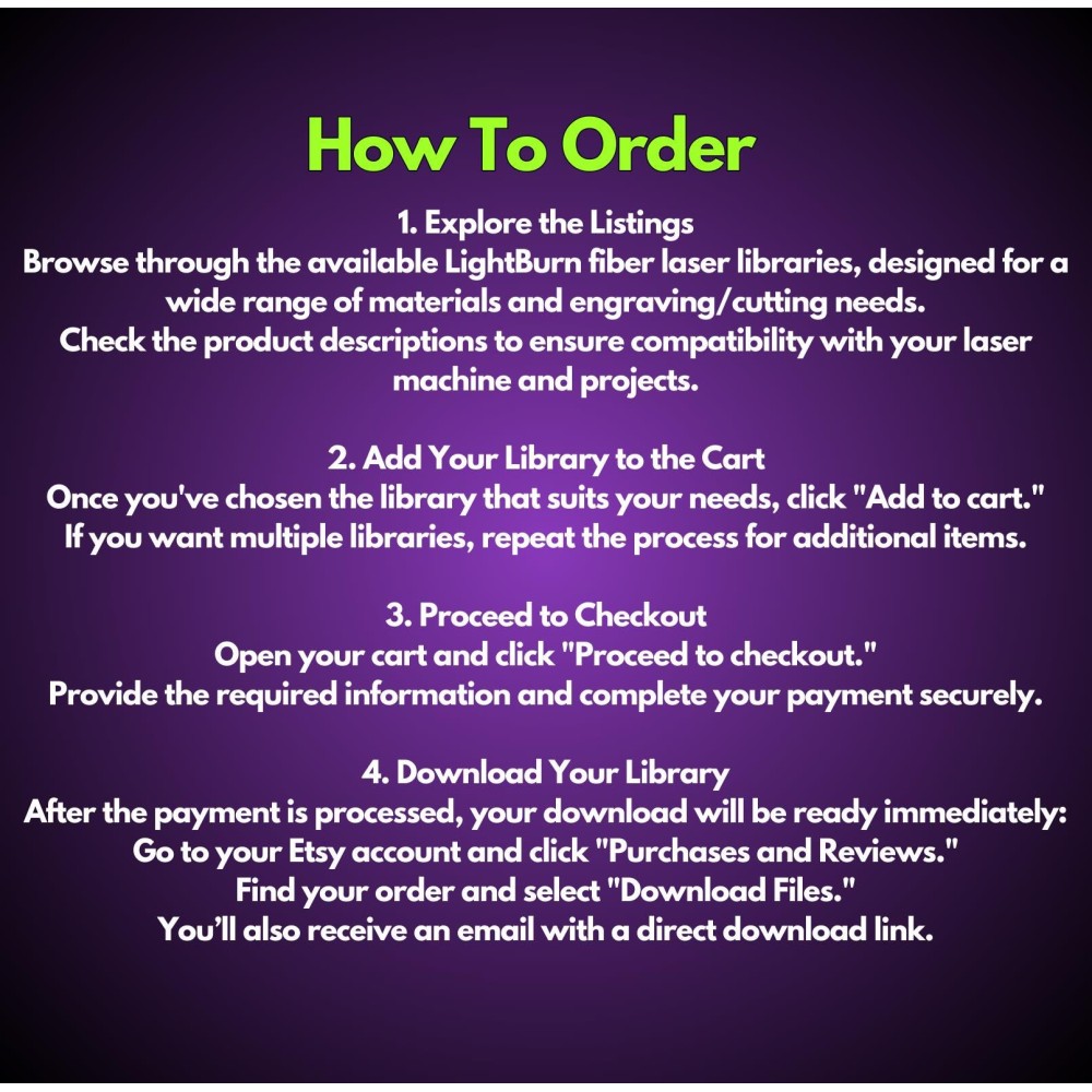 Customer support service for Fiber Laser LightBurn Library