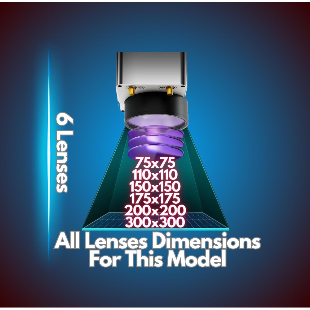 ComMarker B4 MOPA 100W fiber laser with LightBurn library preview