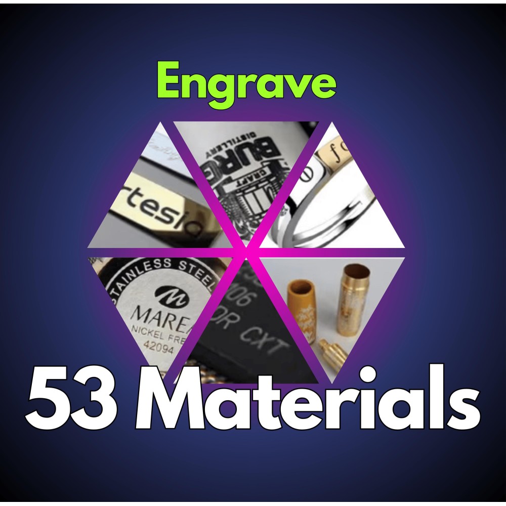 Gweike G7 UV 5W fiber laser with LightBurn library preview