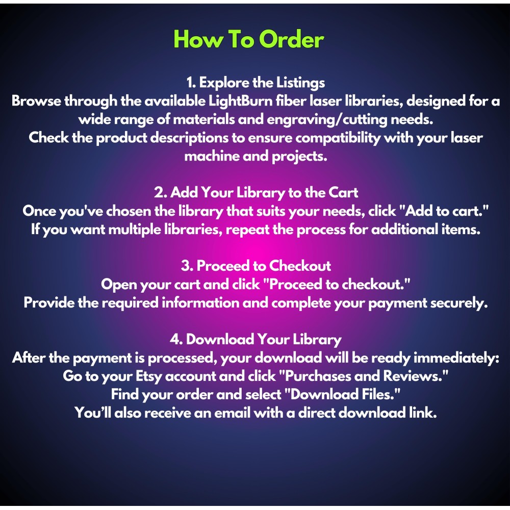 Gweike G7 UV 5W fiber laser with LightBurn library preview