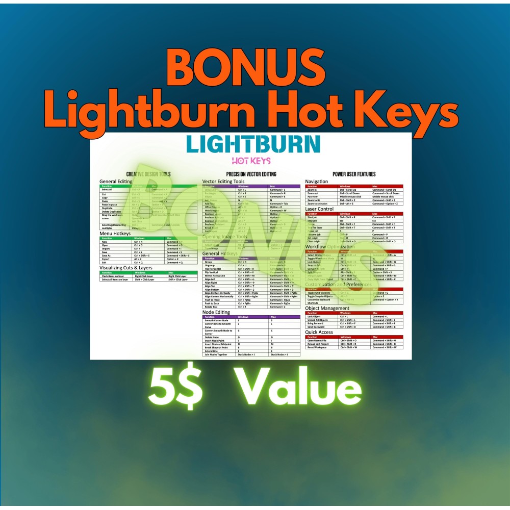 30W Haotian Fiber Laser LightBurn Library CLB