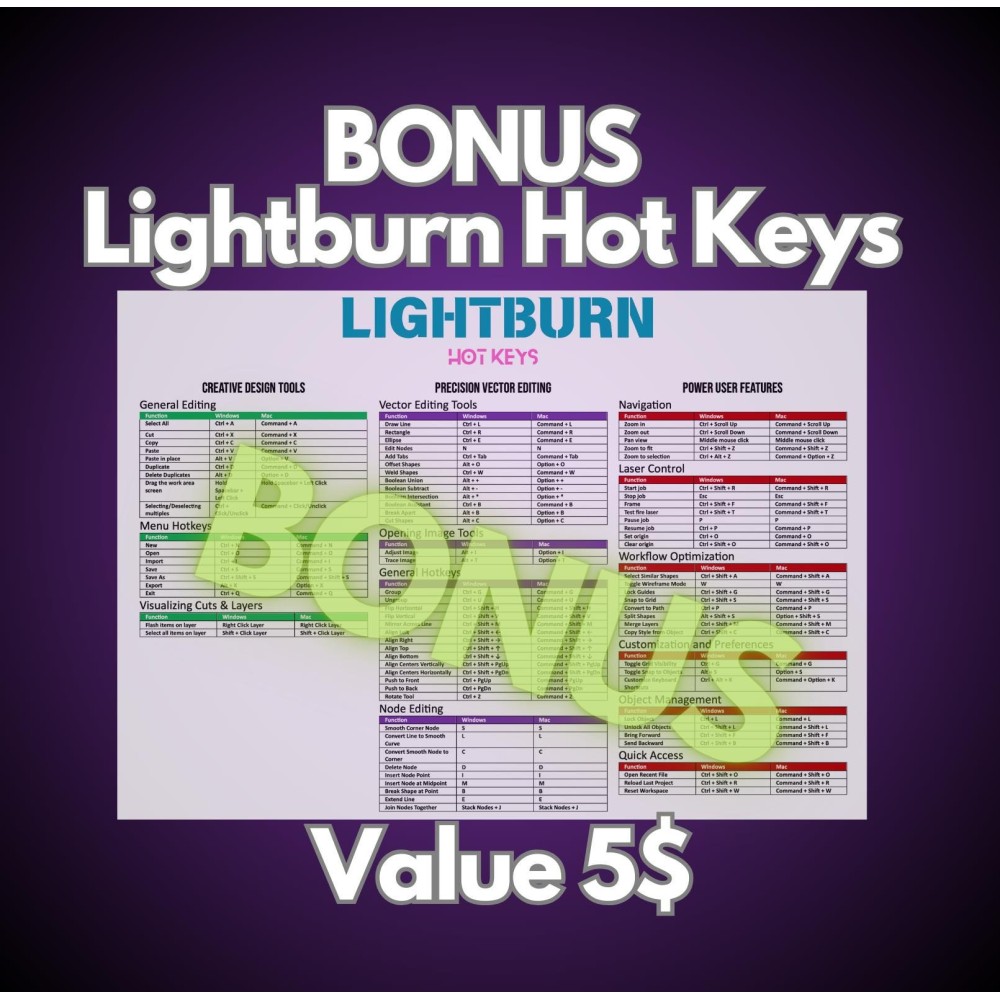 ComMarker B6 30W fiber laser with LightBurn library preview