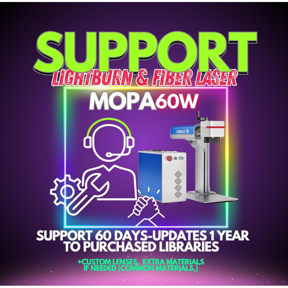 Customer support service for Fiber Laser LightBurn Library