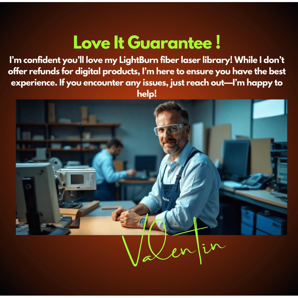 Cloudray 30W Fiber Laser Lightburn Library | 37 Material Settings | 3 Lenses | Easy Plug & Play Setup +MegaBonus